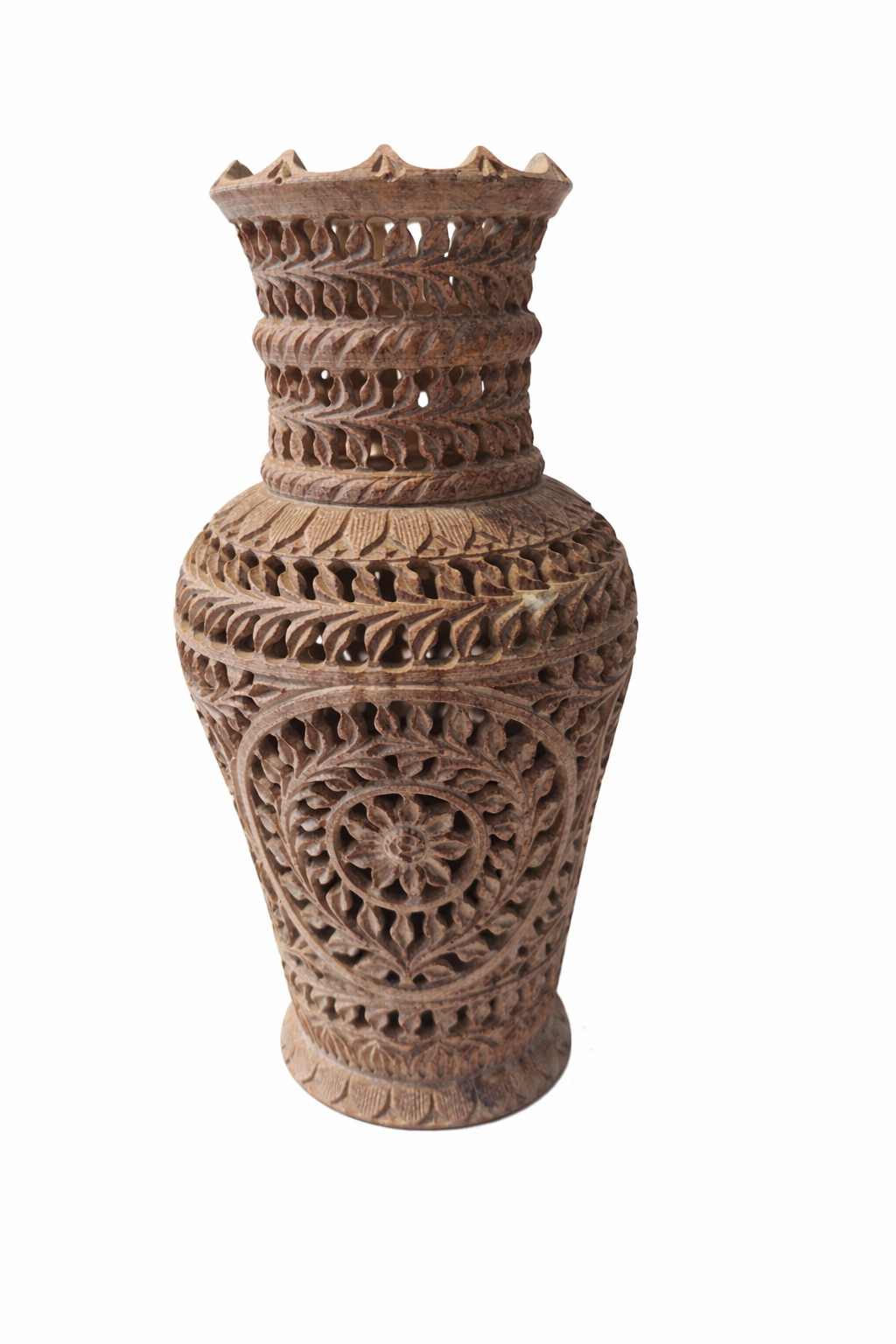 Leafs Carved Handcrafted Marble Flower Pot