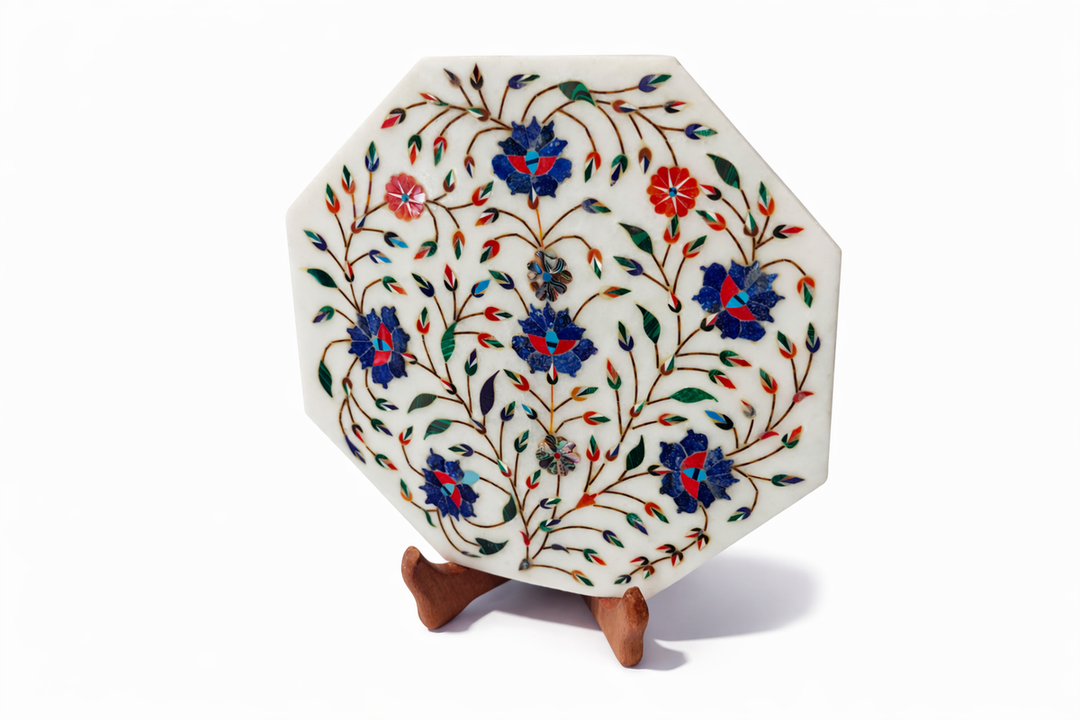 Premium Octagon Marble Decorative Plate