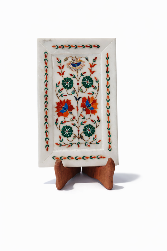 Khumali Crafts Premium Marble Decorative Tray