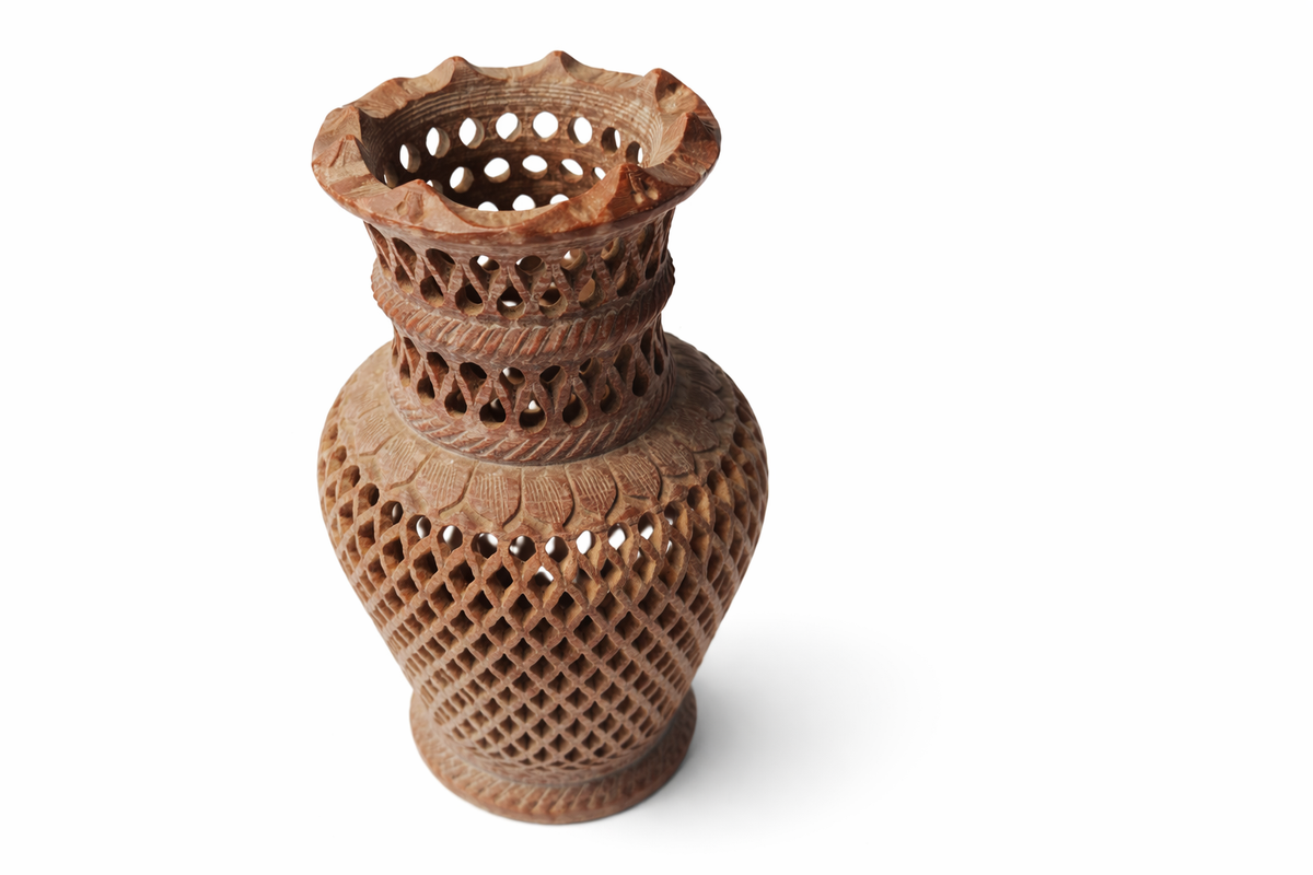 Jali Cut Marble Pot