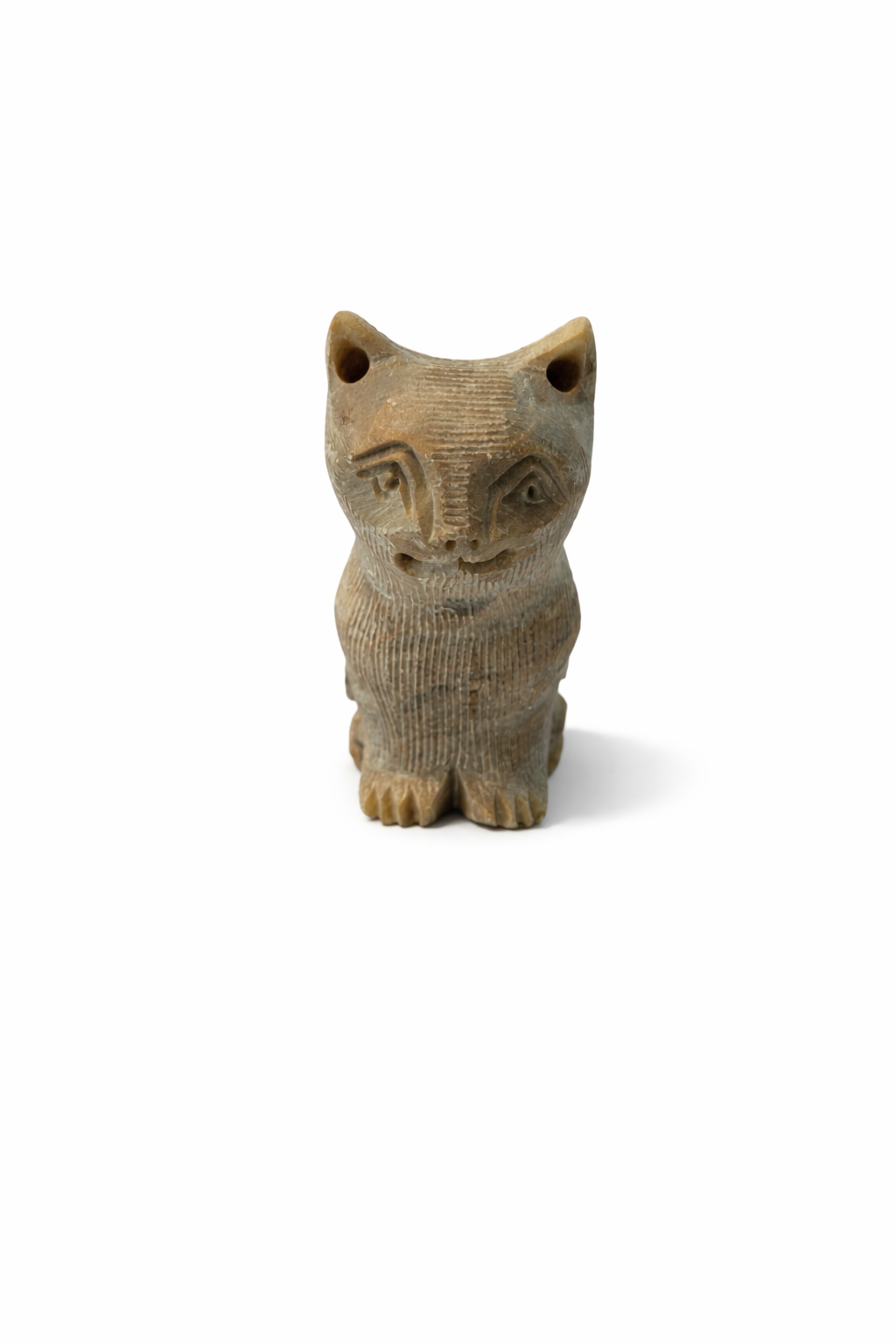 Khumali Crafts Classic Undercut Marble Cat Figurine