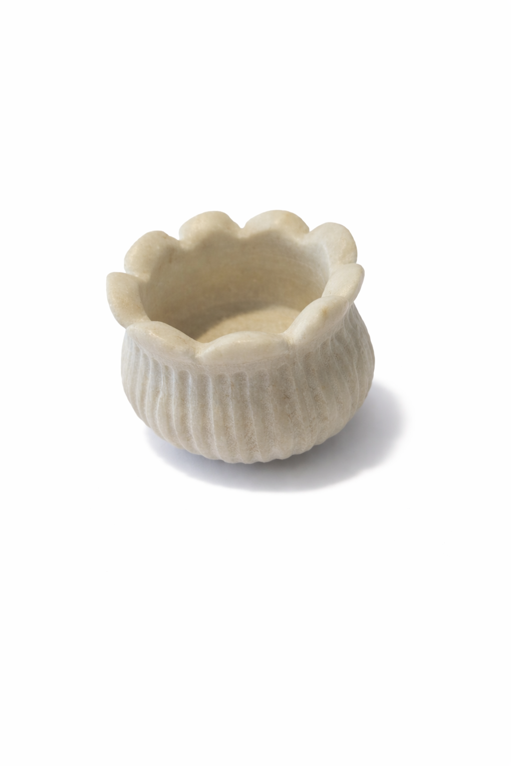 Khumali Crafts Elegant White Stone Compact Planter