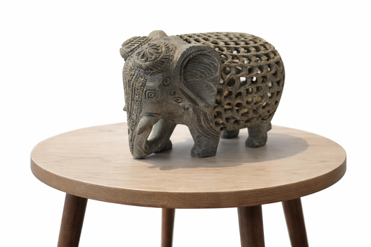 Khumali Crafts Heritage Undercut Stone Elephant