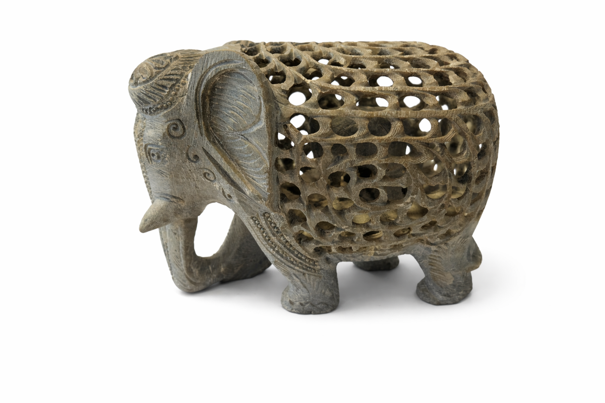 Heritage Undercut Stone Elephant