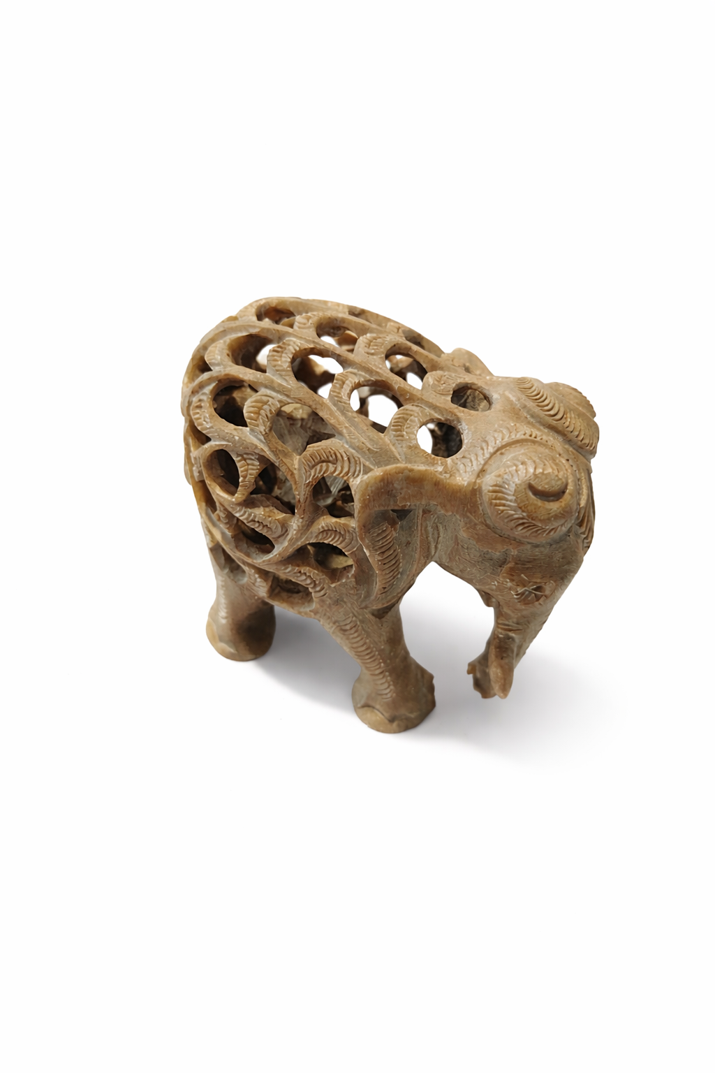 Premium Green Stone Small Elephant Showpiece