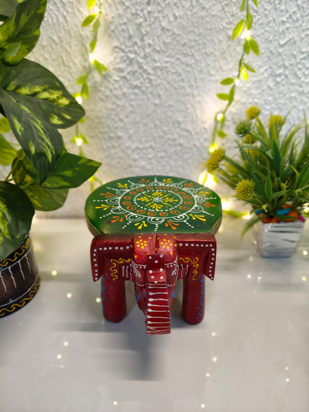 Wooden Mini 4inch Elephant stool