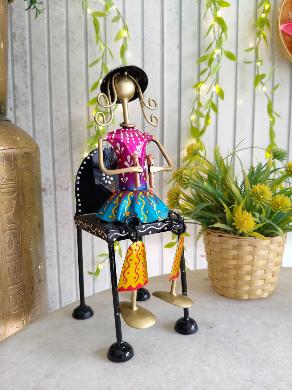 Iron Mini Doll on chair set of three