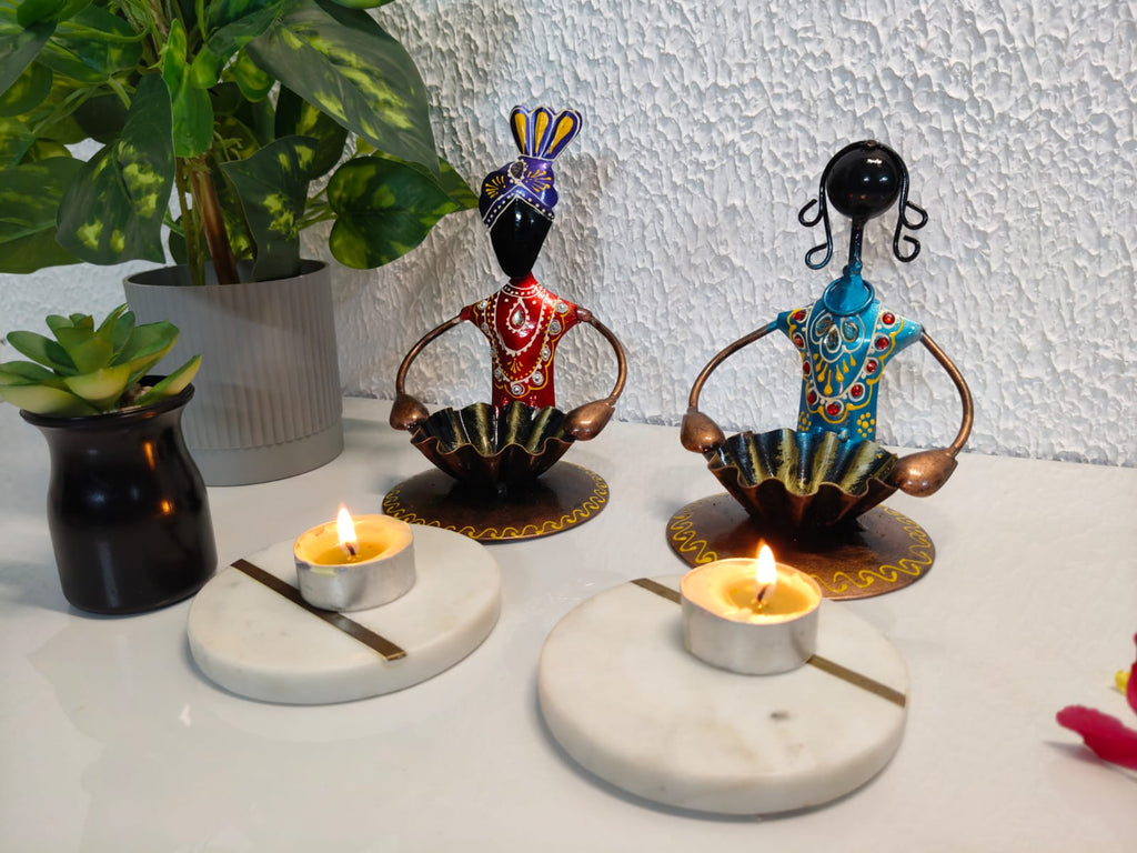 Iron Katori couple Tlight set of Two