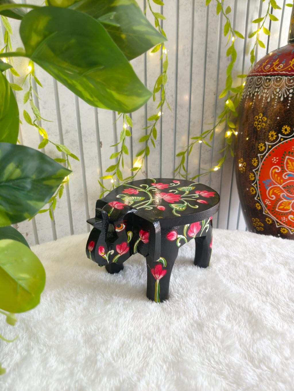 Wooden Mini 4inch Elephant stool