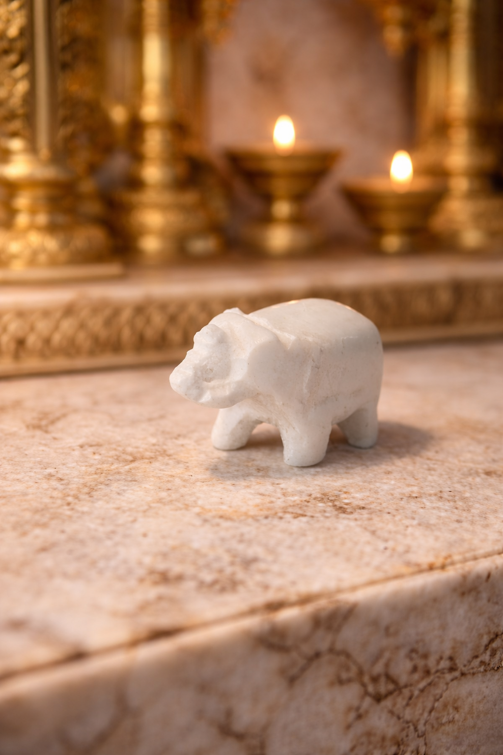 Khumali Crafts Elegant Mini Elephant Sculpture