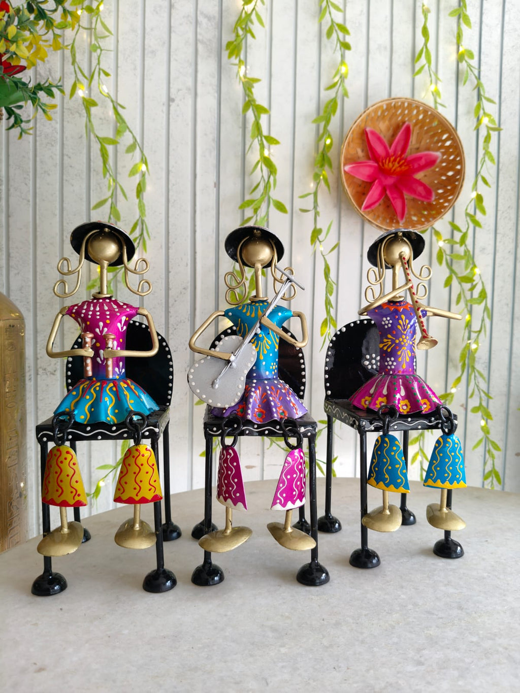 Iron Mini Doll on chair set of three