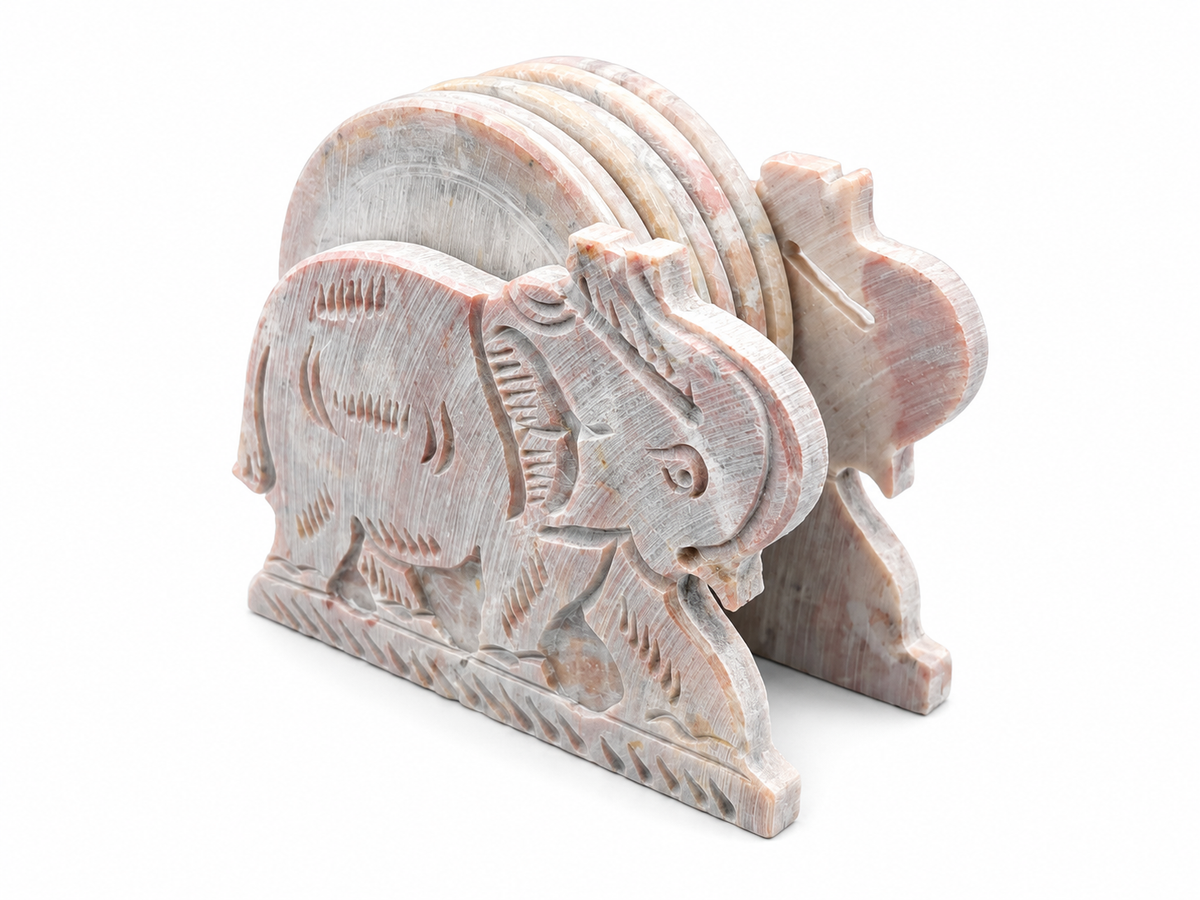 Classic Green Stone Elephant Coaster