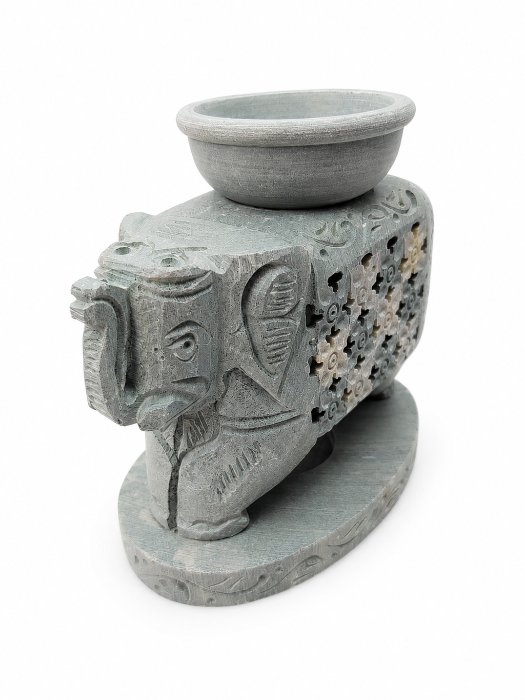 Classic Green Stone Elephant Diffuser