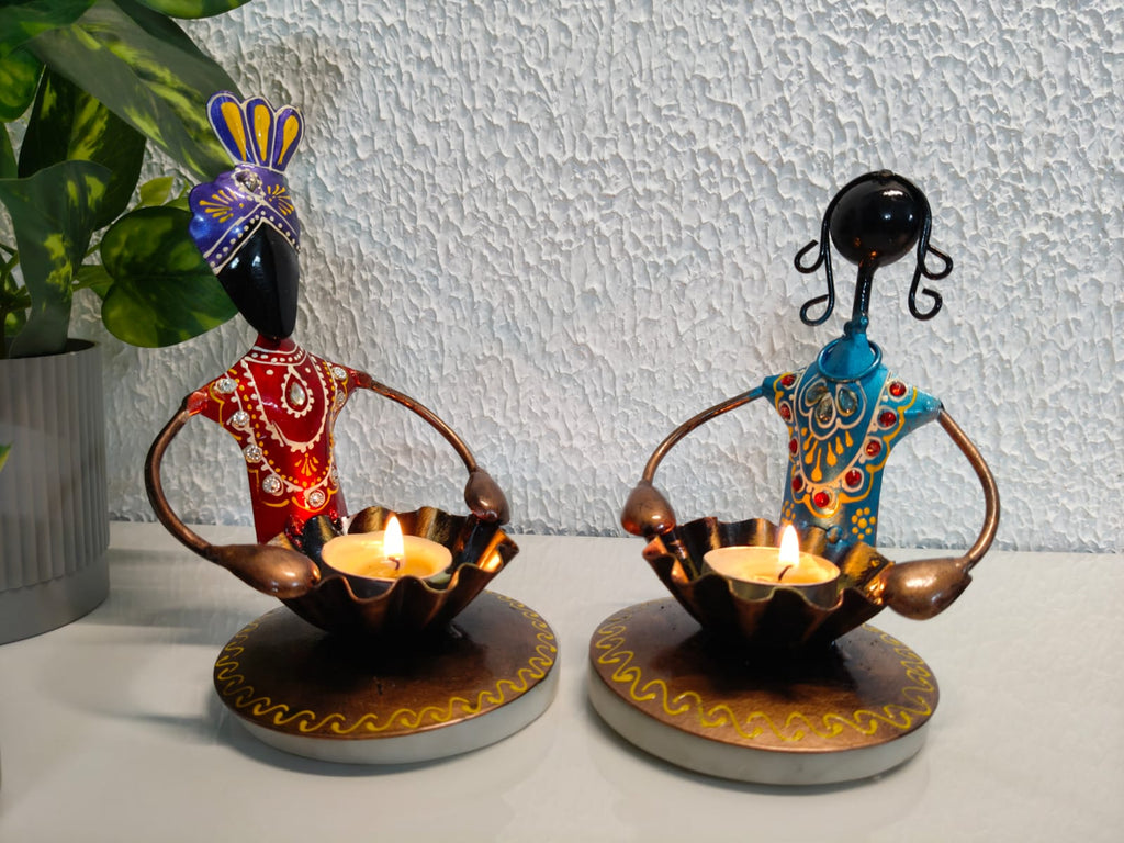 Iron Katori couple Tlight set of Two