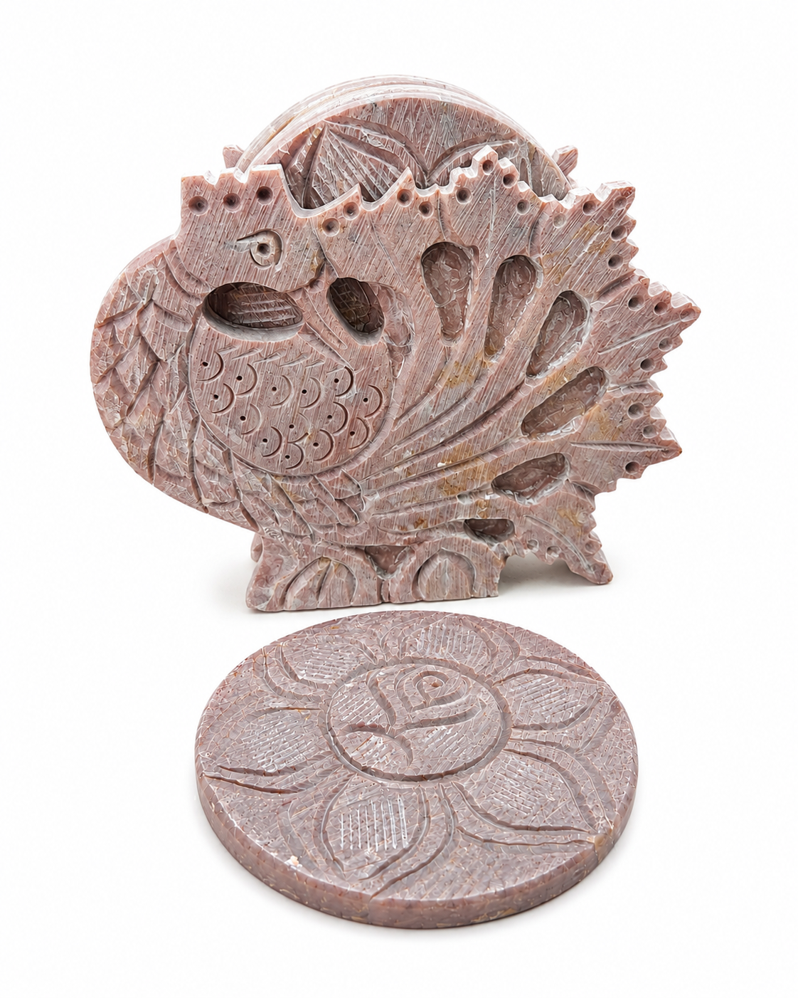 Classic Green Stone peacock Coaster