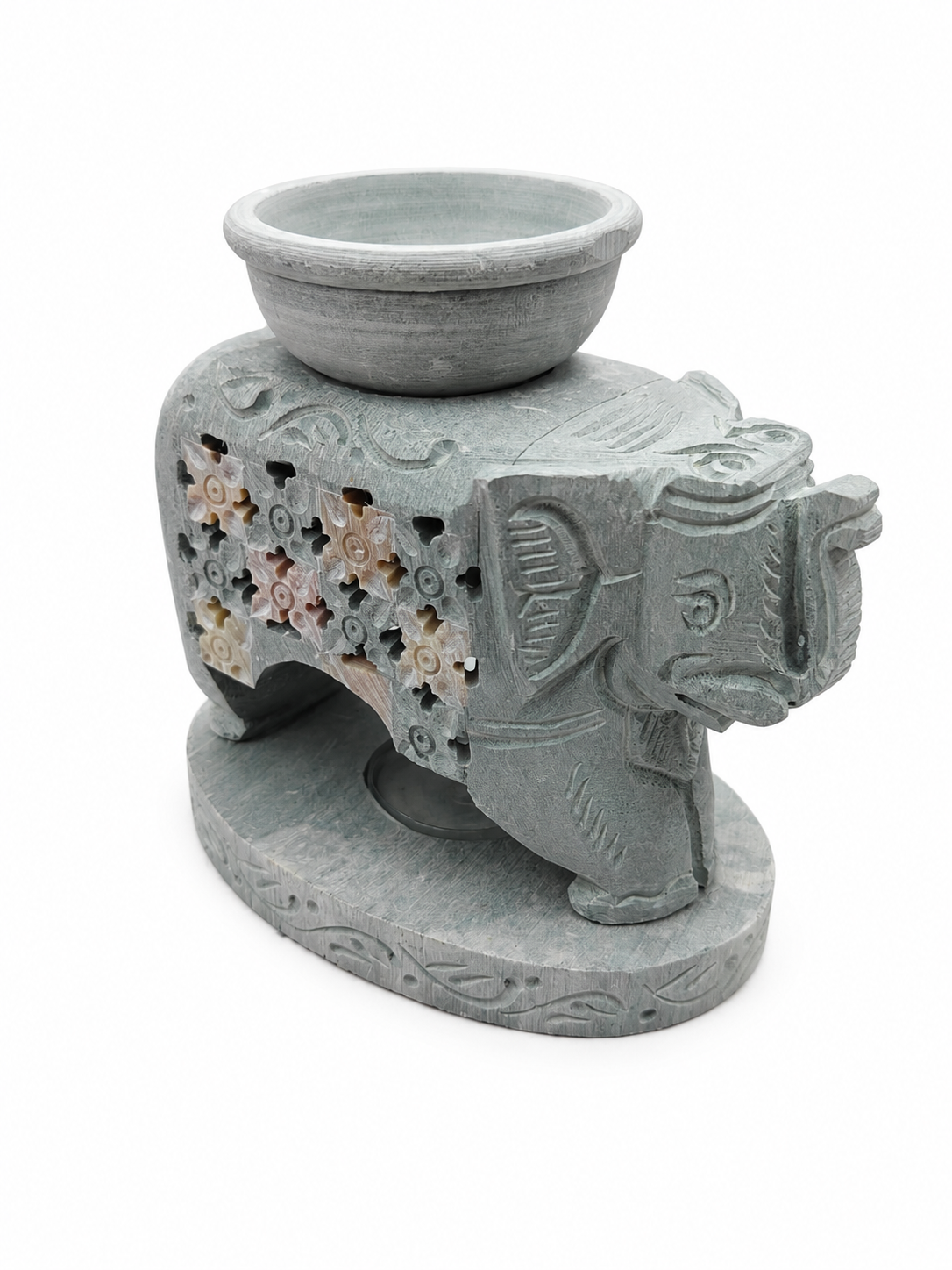 Classic Green Stone Elephant Diffuser