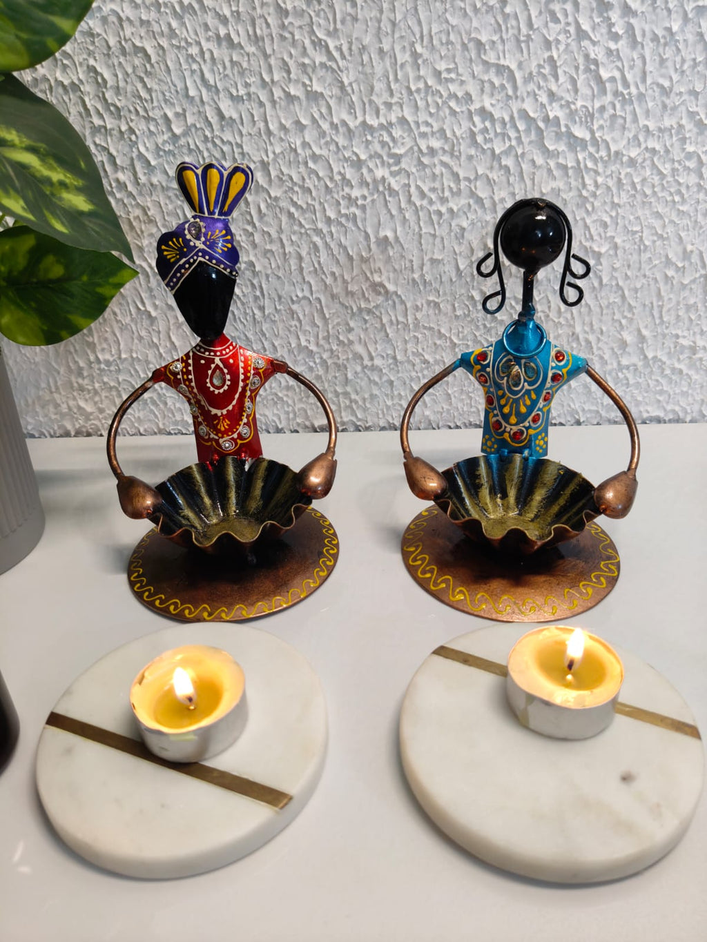 Iron Katori couple Tlight set of Two