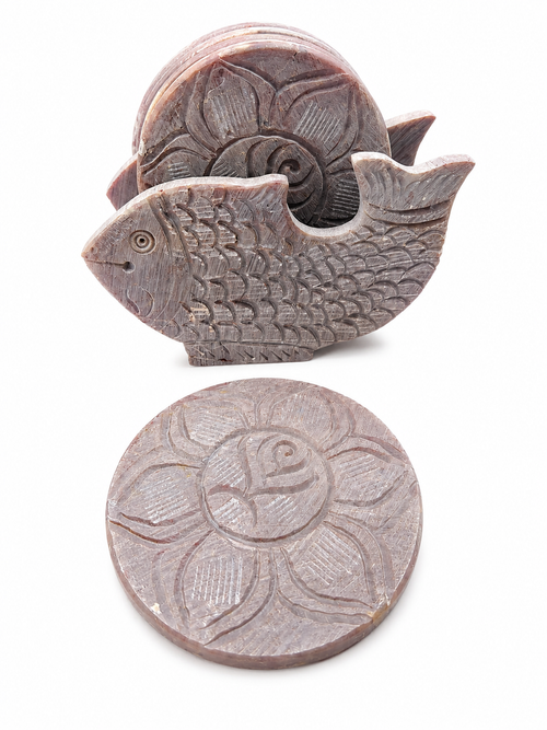 Classic Green Stone Fish Coaster