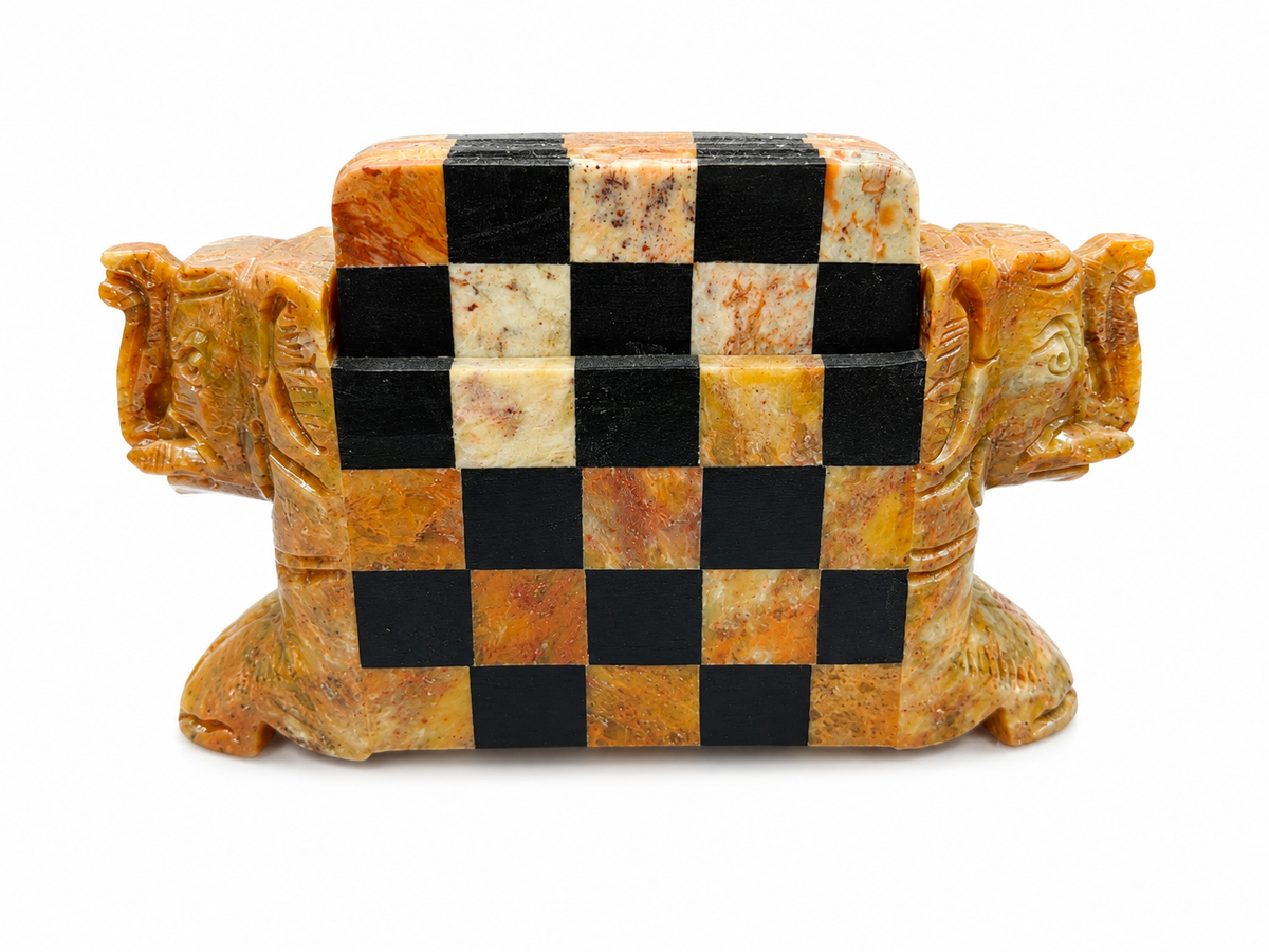 Classic Green Stone Chess Square Coaster