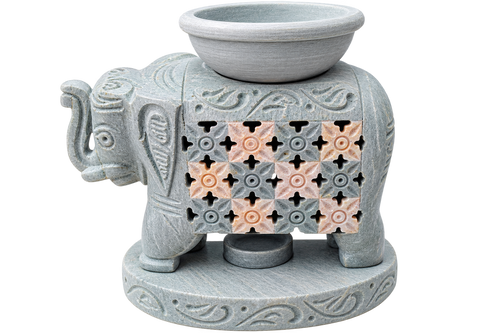 Classic Green Stone Elephant Diffuser